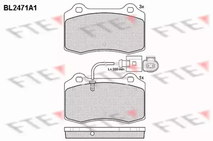 Комплект тормозных колодок FTE BL2471A1