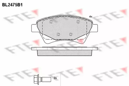 Комплект тормозных колодок FTE BL2475B1