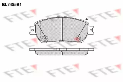 Комплект тормозных колодок FTE BL2485B1