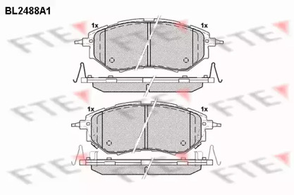 Комплект тормозных колодок FTE BL2488A1