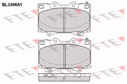 Комплект тормозных колодок FTE BL2496A1