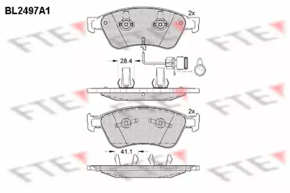 Комплект тормозных колодок FTE BL2497A1