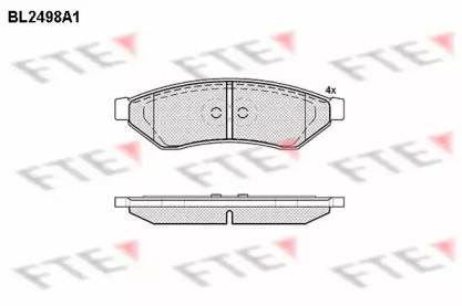 Комплект тормозных колодок FTE BL2498A1