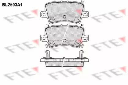 Комплект тормозных колодок FTE BL2503A1