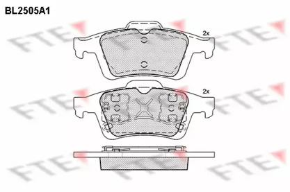 Комплект тормозных колодок FTE BL2505A1