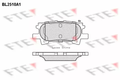 Комплект тормозных колодок FTE BL2510A1