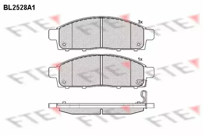 Комплект тормозных колодок FTE BL2528A1