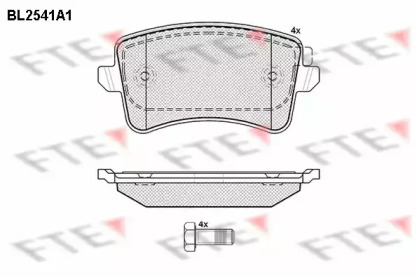 Комплект тормозных колодок FTE BL2541A1