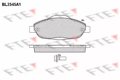 Комплект тормозных колодок FTE BL2545A1