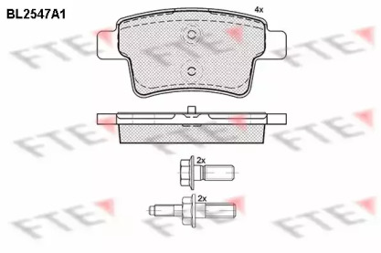 Комплект тормозных колодок FTE BL2547A1