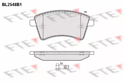 Комплект тормозных колодок FTE BL2548B1