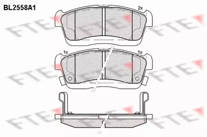 Комплект тормозных колодок FTE BL2558A1