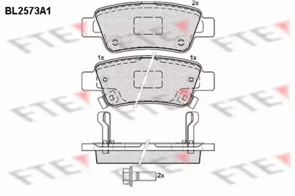 Комплект тормозных колодок FTE BL2573A1