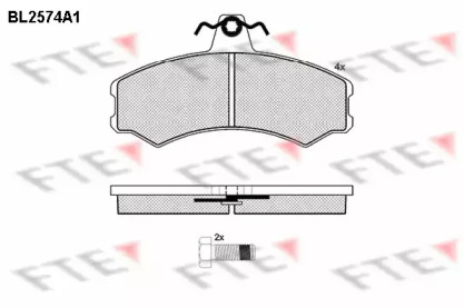 Комплект тормозных колодок FTE BL2574A1