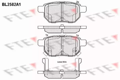 Комплект тормозных колодок FTE BL2582A1