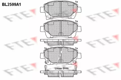 Комплект тормозных колодок FTE BL2599A1