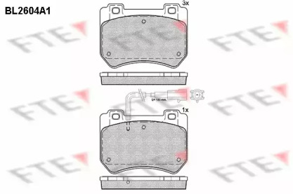 Комплект тормозных колодок FTE BL2604A1