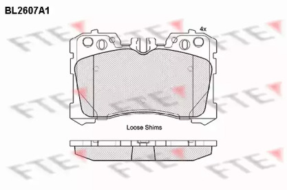 Комплект тормозных колодок FTE BL2607A1