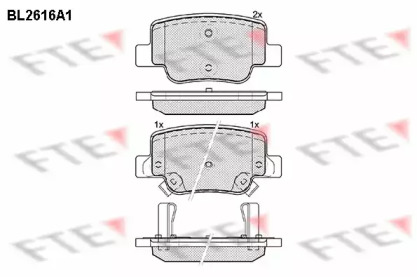 Комплект тормозных колодок FTE BL2616A1