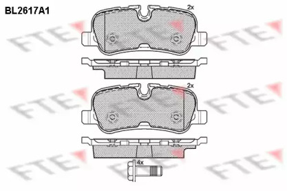 Комплект тормозных колодок FTE BL2617A1