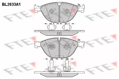 Комплект тормозных колодок FTE BL2633A1