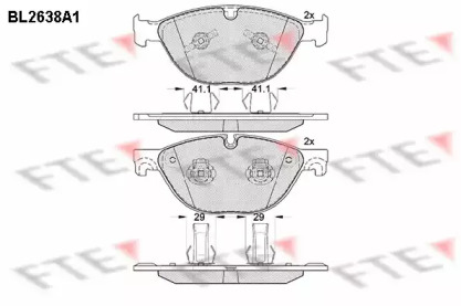 Комплект тормозных колодок FTE BL2638A1