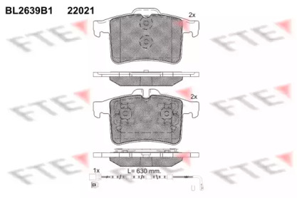 Комплект тормозных колодок FTE BL2639B1