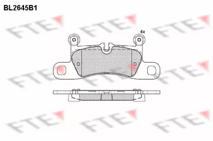 Комплект тормозных колодок FTE BL2645B1