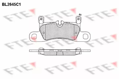 Комплект тормозных колодок FTE BL2645C1