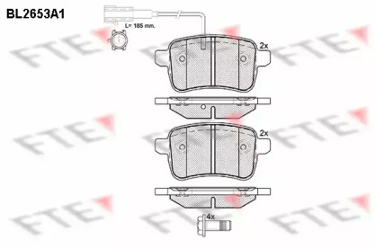 Комплект тормозных колодок FTE BL2653A1