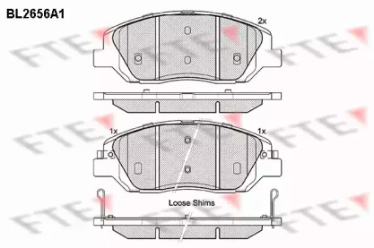 Комплект тормозных колодок FTE BL2656A1