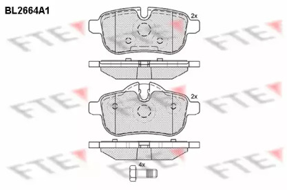 Комплект тормозных колодок FTE BL2664A1