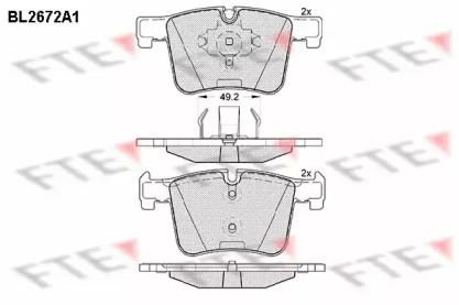 Комплект тормозных колодок FTE BL2672A1