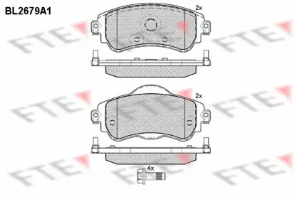 Комплект тормозных колодок FTE BL2679A1