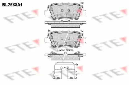 Комплект тормозных колодок FTE BL2688A1