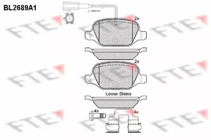 Комплект тормозных колодок FTE BL2689A1