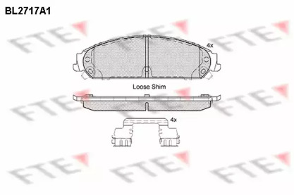 Комплект тормозных колодок FTE BL2717A1