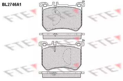 Комплект тормозных колодок FTE BL2746A1