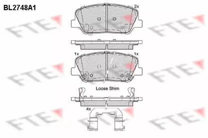 Комплект тормозных колодок FTE BL2748A1