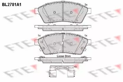 Комплект тормозных колодок FTE BL2781A1