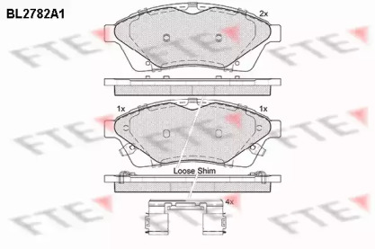 Комплект тормозных колодок FTE BL2782A1