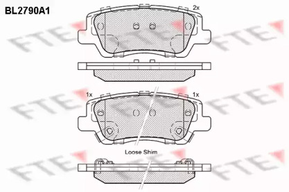 Комплект тормозных колодок FTE BL2790A1