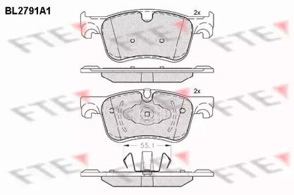 Комплект тормозных колодок FTE BL2791A1