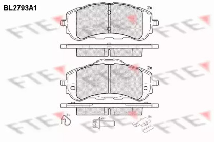 Комплект тормозных колодок FTE BL2793A1