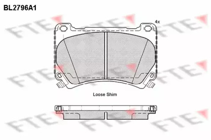 Комплект тормозных колодок FTE BL2796A1