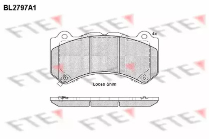 Комплект тормозных колодок FTE BL2797A1