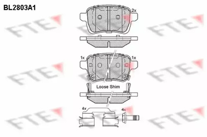 Комплект тормозных колодок FTE BL2803A1