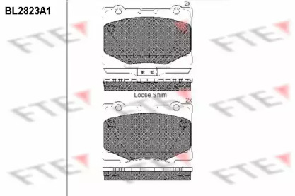 Комплект тормозных колодок FTE BL2823A1