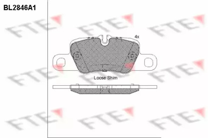 Комплект тормозных колодок FTE BL2846A1