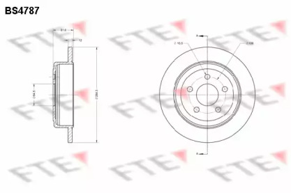 Тормозной диск FTE BS4787